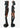 Pair of hand-carved African style wooden male and female figure sculptures with bead detail