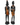 Pair of hand-carved African style wooden male and female figure sculptures with bead detail