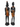 Pair of hand-carved African style wooden male and female figure sculptures with bead detail
