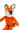 hand knitted orange fox soft toy 30cm