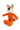 hand knitted orange fox soft toy 30cm