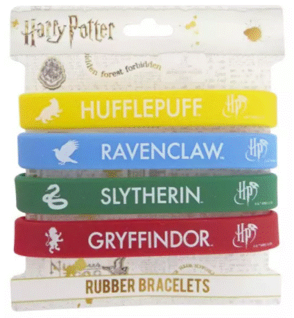 Harry Potter Hogwarts Rubber Wristbands
