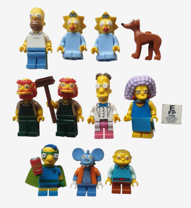 Lego Simpsons Minifigures Bundle x10 + Dog