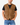 JC Collection brown leather utility vest XL front view worn over black T-shirt