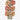 Close-up of coral and peach enamel leaf links on vintage Jewelcraft bracelet