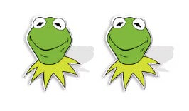 Kermit the Frog Stud Earrings