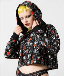 Killstar Gnomies Cropped Hoodie (XL / 16-18)