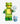 Lego frog minifigure from Animal Series 28 (71051) in green with simple moulded design displayed on a light grey background