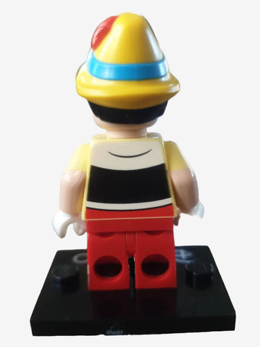 Lego Pinocchio minifigure Disney 100 Series 3 with display base missing goldfish bowl Cleo