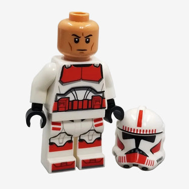 Lego Star Wars Clone Shock Trooper minifigure from set 75372 with red markings