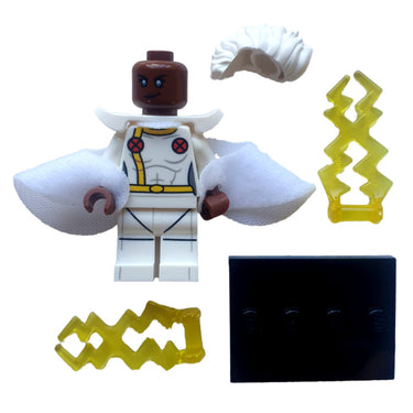Lego Storm Minifigure Marvel Series 2 71039 with white hair and lightning effects