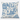 Lord and Lady Skullington Blue handmade cushion cover front with blue skeletal toile print on cream fabric, shown filled