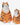 Margaret Pope pottery cats pair New Zealand studio ceramic figurines orange hand painted