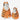 Margaret Pope pottery cats pair New Zealand studio ceramic figurines orange hand painted