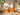 Margaret Pope pottery cats pair New Zealand studio ceramic figurines orange hand painted