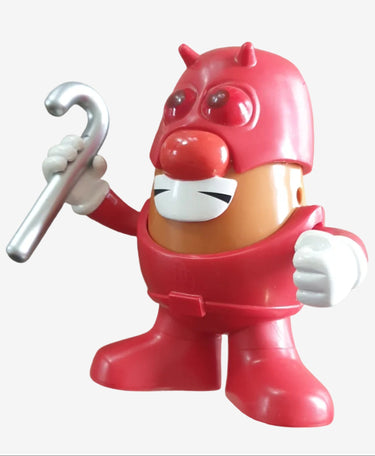 Marvel Daredevil Mr. Potato Head figure with red suit and cane accessory by Hasbro, released in 2015.