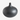 Matte black sculptural ceramic vase with rounded body and narrow neck.