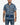 Men’s blue, black, gold and white tribal print Hawaiian-style shirt, size Medium, from Planet Retro NZ.