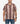 Mens crimson tropical Hawaiian style shirt with cream floral panels and tribal-style details, shown on a male model with jeans.