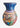 Mid-century hand-painted folk art pottery vase with colourful figurative and floral decoration, Planet Retro NZ
