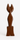 Mid-century wooden cat sculpture with a sleek carved shape and retro decorative style.