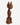 Mid-century wooden cat sculpture with a sleek carved shape and retro decorative style.