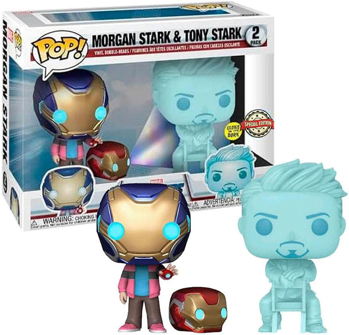 Pop Vinyl - Morgan and Tony Stark Hologram - 2 Pack