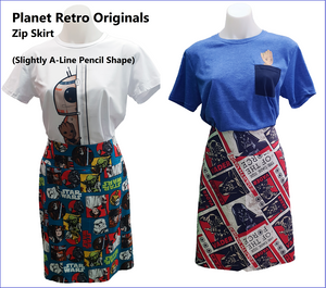 planet retro vintage style zip skirt nz