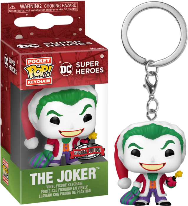The Joker Funko Pocket Pop Keychain - Christmas