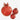 Red Ceramic Pomegranate Trio โ Graduated Decor Set