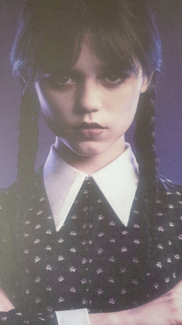 Wednesday Addams Arms Folded - A3 Canvas Print