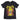 Black t-shirt with colorful Stranger Things comic graphic design on a white surface