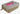 Light gray wallet with pink dalek design on a white background