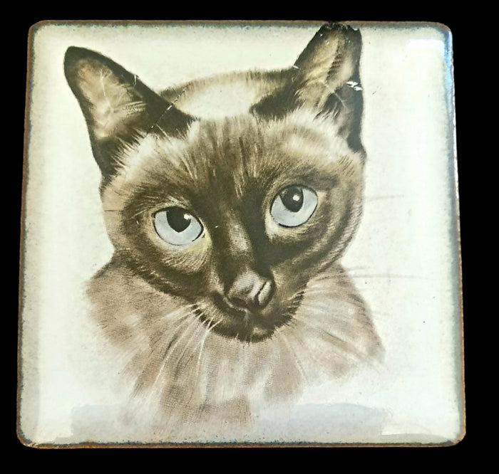 Siamese Cat Small Ceramic Tile (Thailand)