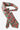 Red and green patterned tie on a white fabric background