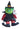 Plush toy resembling a witch with a tag on a white background