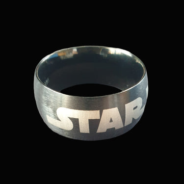Star Wars Logo Black Steel Unisex Ring