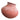 Rustic rounded terracotta vessel with weathered earthy surface – front view