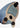 Sky blue modernist ceramic penguin base view