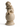 A beige stone or resin figurine of a sleeping cherub sitting on a round pedestal, photographed against a plain white background.