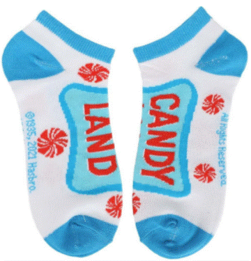 Hasbro Candy Land Game Ankle Socks