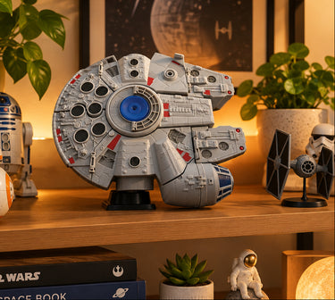 Star Wars Galactic Heroes Millennium Falcon playset showing actual item