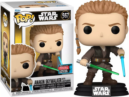 star wars anakin skywalker with light sabers funko pop vinyl 567 planet retro vintage toys collectables nz