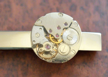 Steampunk Watch Parts Tie Clip / Bar, view 2