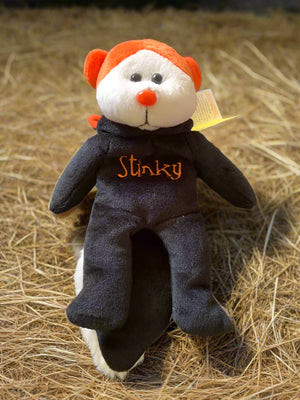 BK Beanie Kids Bear - Stinky the Skunk Bear (2003) New Vintage Toys Planet Retro NZ 2