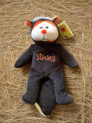 BK Beanie Kids Bear - Stinky the Skunk Bear (2003) New Vintage Toys Planet Retro NZ