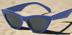 Blue 60s Style Catseye Sunglasses