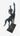 Dalí-inspired surrealist horse rider cast metal sculpture on wooden base