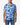 Tropical blue hibiscus Hawaiian-style shirt by George with palm and monstera leaf print, size 2XL.