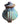 Fat lava glaze studio pottery teapot rear view